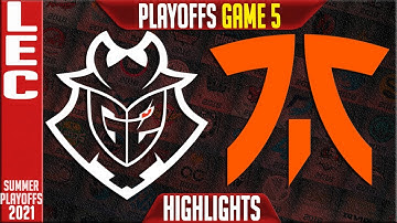 G2 vs FNC Highlights Game 5 | LEC Playoffs Summer 2021 Round 3 | G2 Esports vs Fnatic G5