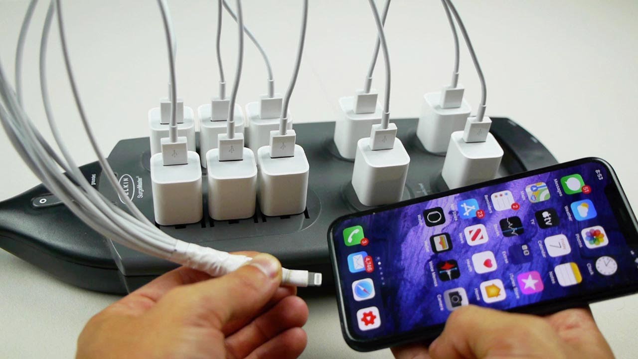 What Happens When You Plug 10 Chargers in an iPhone  - One Mega Charger 