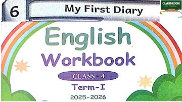 4th standard english workbook term 1 unit 6 my first diary 2025 2026 |  my first diary