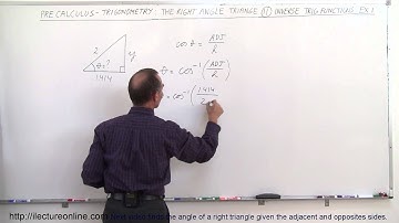 PreCalculus - Trigonometry: The Right Triangle (11 of 26) Inverse Trig Functions: Ex. 1