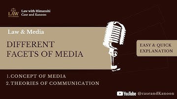 Law and Media – Lecture 1 | Concept of Media | Theories of Communication | LLB Lecture Series | CCSU