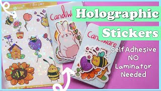 How To Make Holographic Stickers At Home- No Laminator!