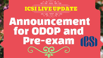CS June 2021 exam Extension of ODOP and Pre-exam of ICSI #Foundation #Executive #Professional CS