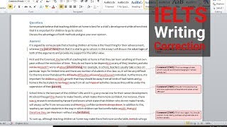 IELTS Writing Task 2 Essay Correction