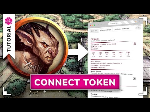 Connecting Tokens to Character Sheets | Roll20 Tutorial