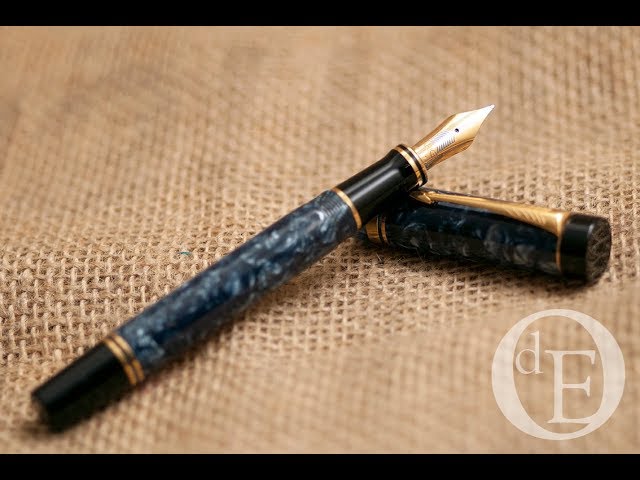 Parker Centennial Duofold Blue Marble - Review - YouTube