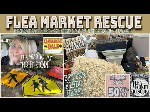 THE GARAGE SALES WERE HORRIBLE...LET'S HIT THE THRIFT STORE FOR THRIFTED HOME DECOR!