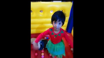 Toddler playing Bouncy Castle|Intex Jump-O-Lene Castle Bouncer |kid playing bouncy castle|Fun Bouncy