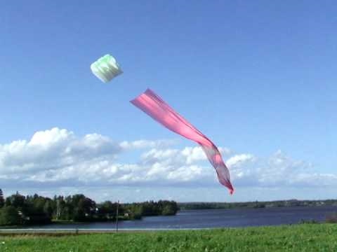 11 Meters of Red Organza on a Mini-Mock Kite