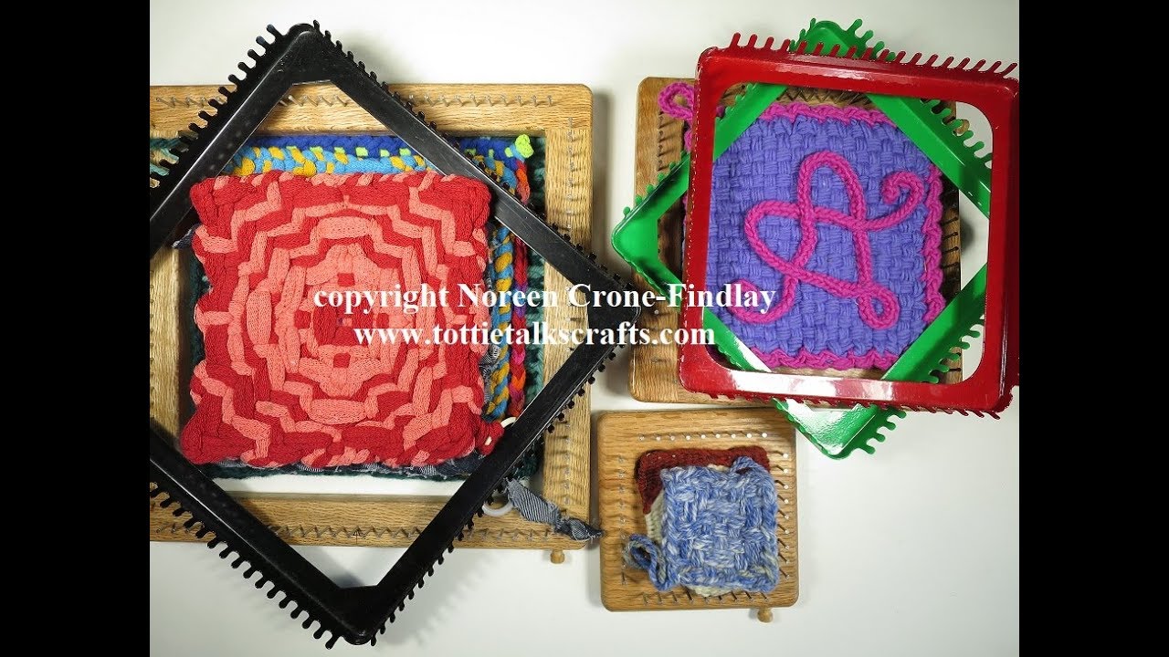 how to stitch potholder loom squares together by Noreen Crone-Findlay  (c).avi 