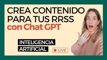 ((LIVE)) Cómo crear contenido para tus redes sociales con Inteligencia Artificial · Chat GPT