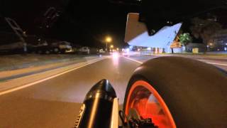 KTM Duke 390 / Arrow Full Exhaust / Raw Night Ride