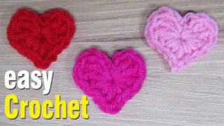 Easy Crochet: How to Crochet a Heart Motif using magic ring for beginners.