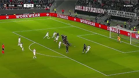 Omar marmoush CRAZY FREE-KICK GOAL for Eintracht Frankfurt vs Slavia Praha