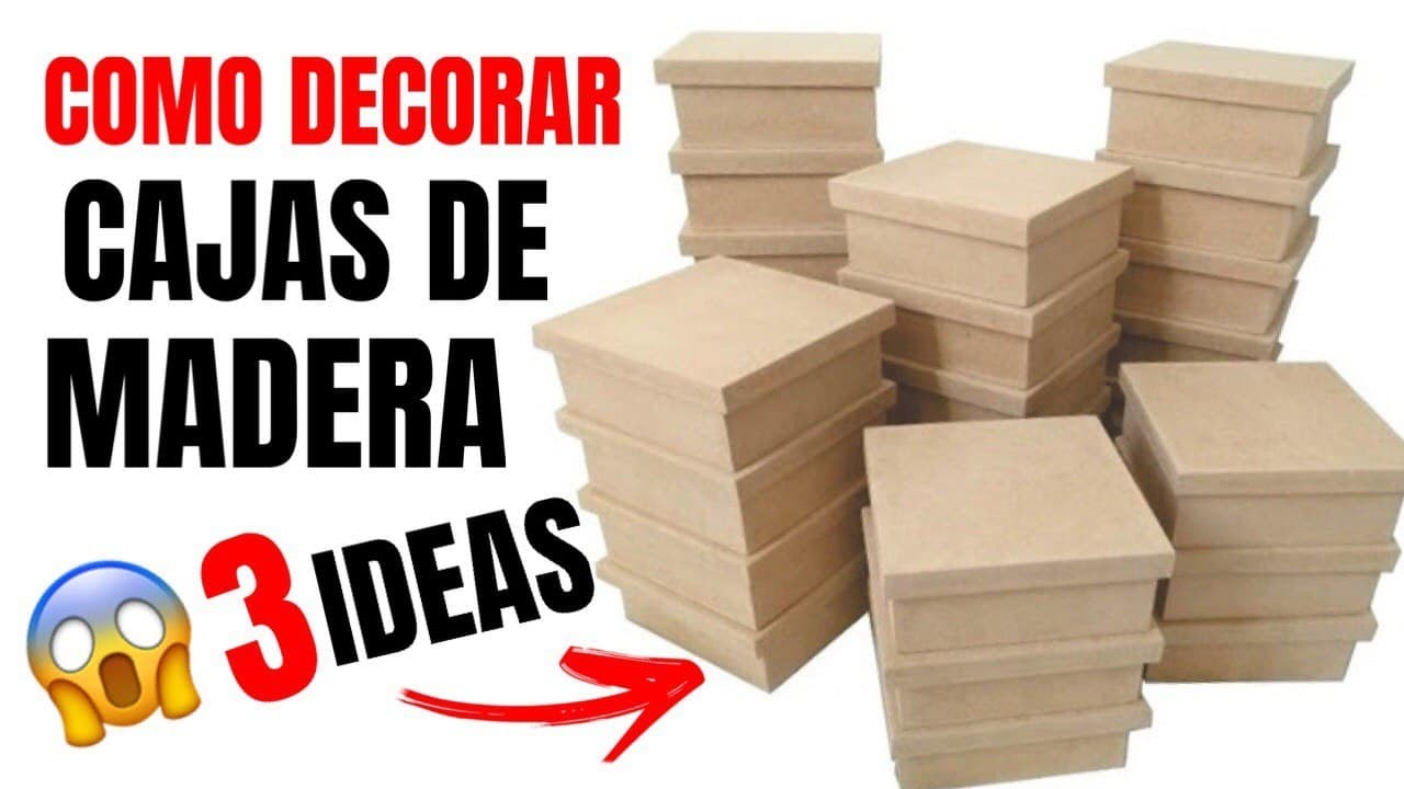 saltar margen Plata 3 ideas para decorar cajas de madera - MANUALIDADES DIY - YouTube
