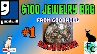 $100 Goodwill Jewelry Bag Unbagging Tues. 9/12 at 7pm EASTERN! unjarring vintage modern DIY craft