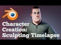 Blender Character Creation: Sculpting the Maquette Timelapse