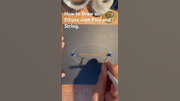 كيفية رسم شكل بيضاوي باستخدام دبابيس وخيط. سهل وسريع جدًا.