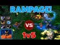 DOTA SVEN 1v5 RAMPAGEEEE! LOL CRAZY DAMAGE (BEYOND GODLIKE)