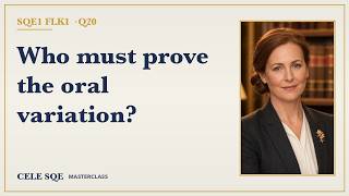 SQE1 FLK1 Q20 · Burden and Standard of Proof in Civil Claims — CELE SQE Masterclass
