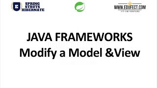 Edufect: Java Frameworks : How to modify a Model and View
