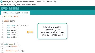 control de un servo con un potenciómetro con Arduino