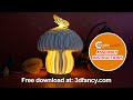 Free svg download for cricut cameo 4 scanncut  diy 3d pop up mushrooms butterfly sliceform paper