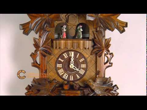 8 Day Black Forest Musical Cuckoo Clock With Dancers Moving Birds 8 Day Black Forest Musical Cuckoo Clock With Dancers Moving Birds Feed Bird Nest 16 Inches Tall You