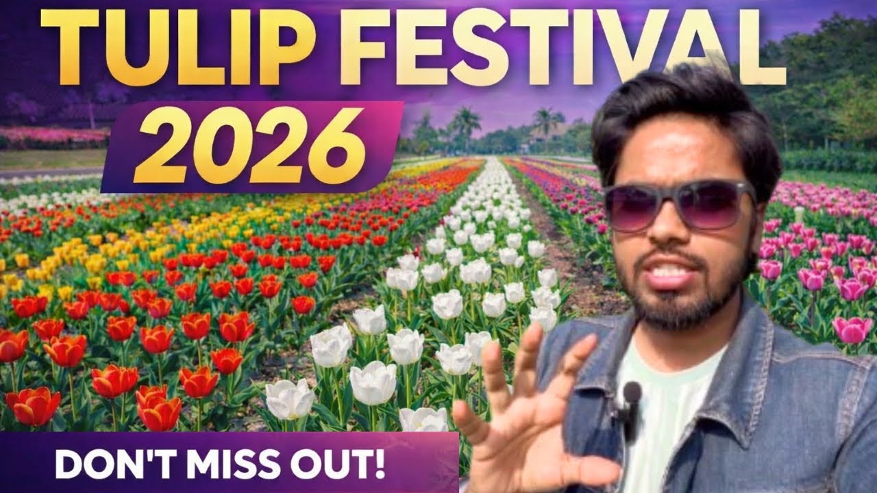 Tulip Festival 2026 | India’s Biggest Flower Garden 🌷 Full Tour | Hindi Vlog