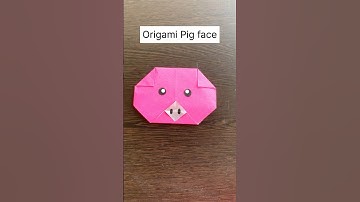 How to make origami pig face #papercraft #origami #craft #ideas #easy #stepbystep #tutorial