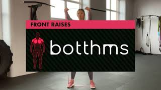 Front Raises With Botthms Long Resistance Bands Exercises Botthms.com