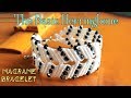Macrame bracelet tutorial: The basic herringbone pattern - step by step macrame idea craft guide