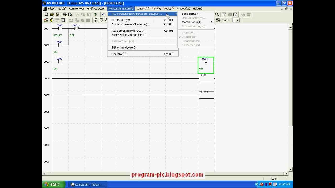 Communication Settings PLC Keyence