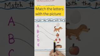 Match the letters with the picture/nursery class worksheet/english worksheet for class lkg...