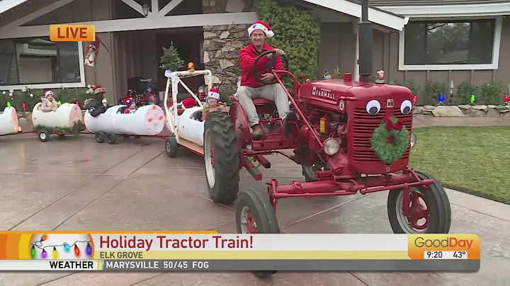 Découvrez le train de Noël sur tracteur le plus spectaculaire à Elk Grove