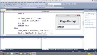 دالة بلغة الفيجوال بيسيك دوت نت لتشفير كلمة أو جملة و إعادة نزع التشفير vb.NET screenshot 4