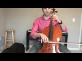 Cello red belt eighth note and bow circle scale