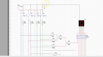 video of 7 segment display multisim