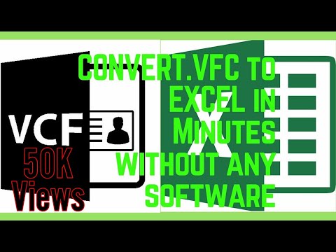 소프트웨어 없이 .VCF 파일을 Excel 또는 .XLS로 변환하는 방법 2021 | 전체 튜토리얼