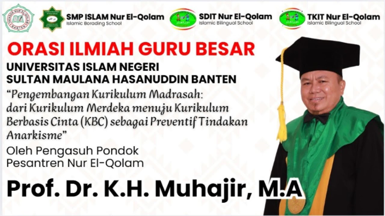 Orasi Ilmiah Guru Besar UIN Sultan Maulana Hasanuddin Banten oleh Prof. Dr. KH. Muhajir, MA.