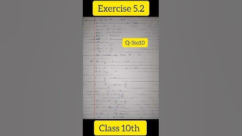 10th class chapter 5.2 q-5to10|class 10th chapter 5 exercise 5.2#maths #shorts#viral #ytshorts#fresh
