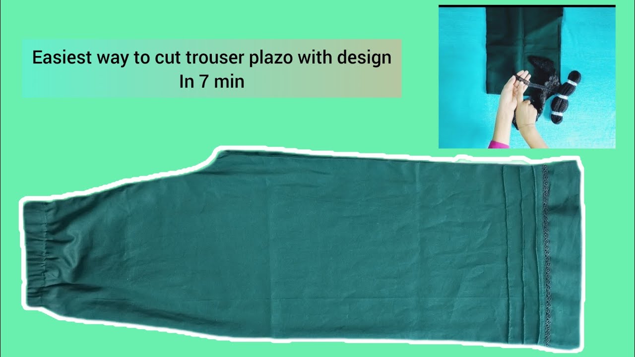 Trouser plazo pant cutting &stitching/mohri design/easy way to cut plazo. 