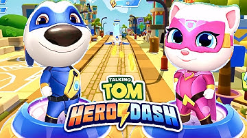 Talking Tom Hero Dash- Angela and Hank Gameplay Walkthrough (iOS, Android) - Part 27