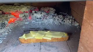 Drystacked Brick Pizza Oven, Toast Test