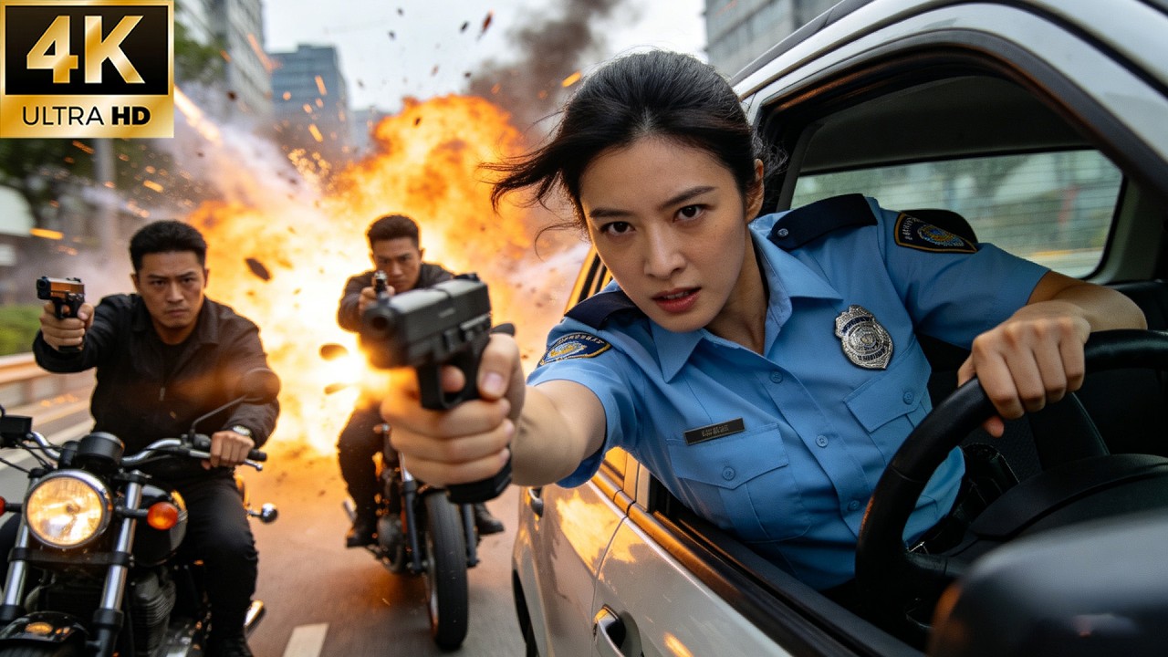 Под прикрытием личность раскрыта, полицейская женщина вступает в перестрелку с наркоторговцами! ⚔️