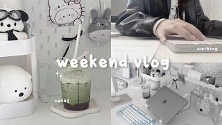 vlog: a productive weekend, solo cafe study, working in clinic, matcha runs, girls night outs