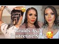 How To: Small Braids As A Protective Style To Last Two Weeks | No Added Hair Needed