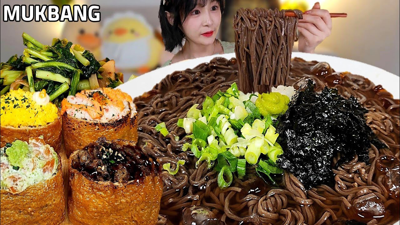 Холодная гречка жареная тофу рис шарик мукбанг