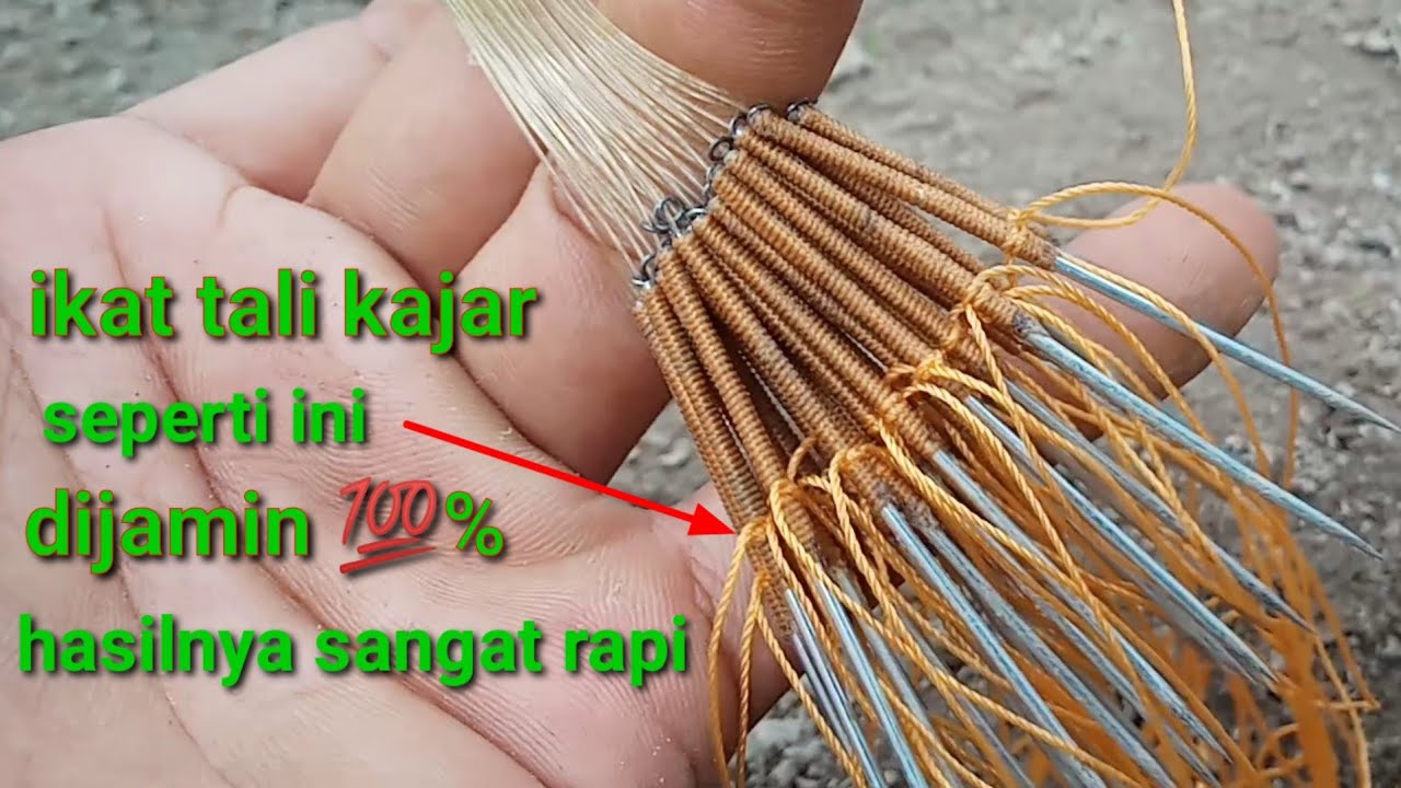 cara memasang tali Kajar racik cara seperti ini di jamin sangat rapi