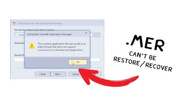 FactoryTalk View : How to recover/restore project from the MER file version 4.0 or earlier?